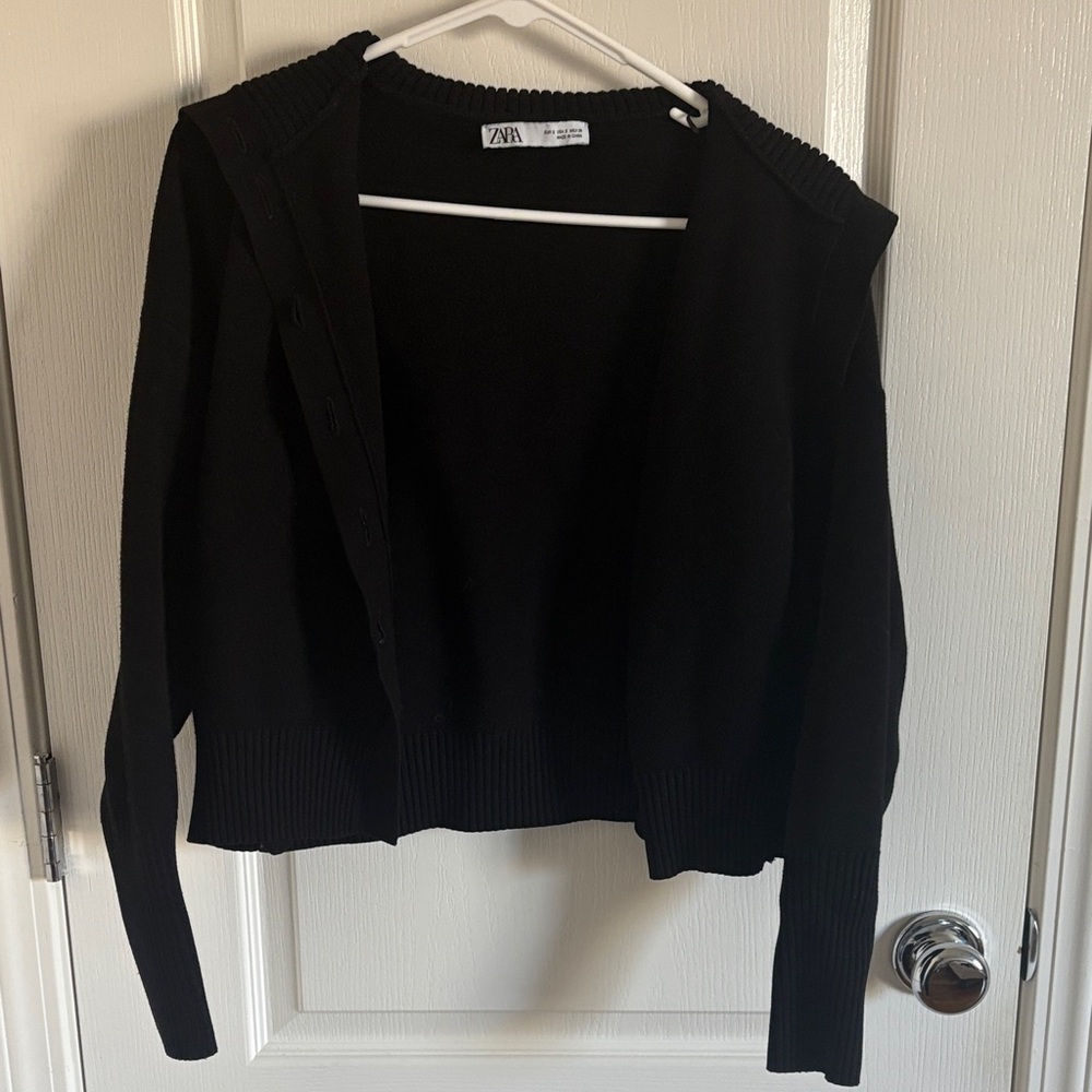 Zara Women's Black Cardigan Sweater